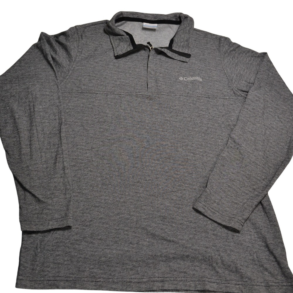 Columbia Men's Grey Long‎ Sleeve 1/4 Zip Pullover Shirt Size L